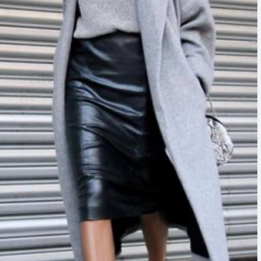 Amati Black Leather skirt size 12
